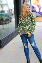 Load image into Gallery viewer, Olive Floral Print Babydoll Top
