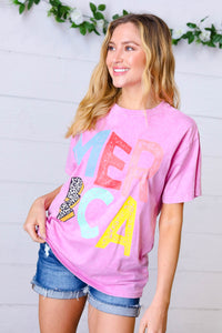 Hot Pink America Graphic Tee