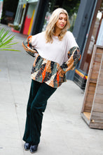 Load image into Gallery viewer, All I AskTaupe Boho Patchwork Print Babydoll Top