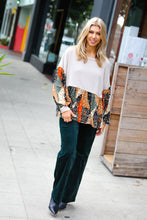 Load image into Gallery viewer, All I AskTaupe Boho Patchwork Print Babydoll Top