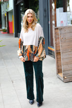 Load image into Gallery viewer, All I AskTaupe Boho Patchwork Print Babydoll Top