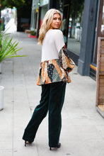 Load image into Gallery viewer, All I AskTaupe Boho Patchwork Print Babydoll Top