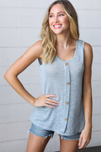 Load image into Gallery viewer, Light Blue Two Tone Button Down Sleeveless Top