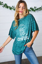 Load image into Gallery viewer, Emerald Cotton Blend COWGIRL Graphic Tee