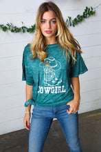 Load image into Gallery viewer, Emerald Cotton Blend COWGIRL Graphic Tee