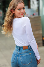 Load image into Gallery viewer, Simple Solutions White Cotton Crew Neck Long Sleeve T-Shirt
