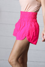 Load image into Gallery viewer, Neon Coral Smocked Waistband Work Out Shorts