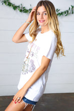 Load image into Gallery viewer, White Cotton NASHVILLE Music City Graphic Tee