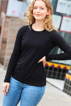 Load image into Gallery viewer, Simple Solutions Black Cotton Crew Neck Long Sleeve T-Shirt