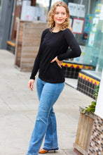 Load image into Gallery viewer, Simple Solutions Black Cotton Crew Neck Long Sleeve T-Shirt