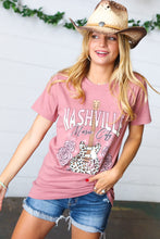 Load image into Gallery viewer, Rose Cotton NASHVILLE Music City Graphic Tee