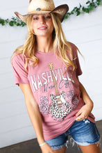 Load image into Gallery viewer, Rose Cotton NASHVILLE Music City Graphic Tee