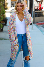 Load image into Gallery viewer, Ivory Popcorn Long Sleeve Open Sweater Cardigan
