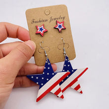 Load image into Gallery viewer, Patriotic Leather Earrings