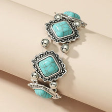 Load image into Gallery viewer, Ethnic Style Square Turquoise Women&#39;s Bracelets