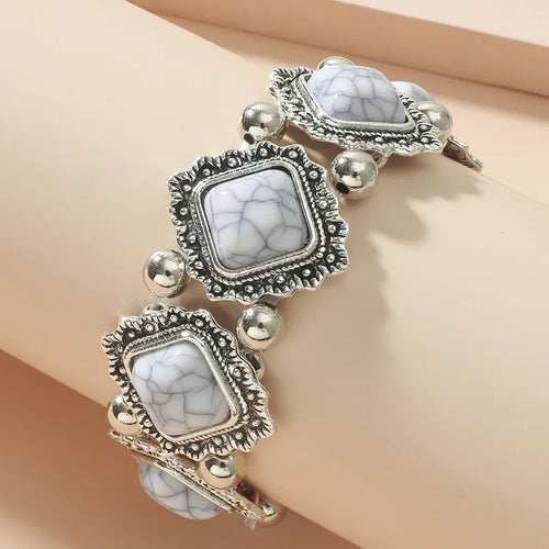 Ethnic Style Square Turquoise Women's Bracelets