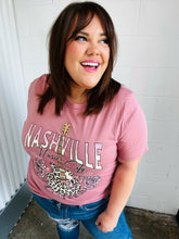 Load image into Gallery viewer, Rose Cotton NASHVILLE Music City Graphic Tee