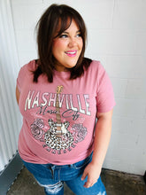 Load image into Gallery viewer, Rose Cotton NASHVILLE Music City Graphic Tee