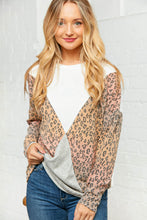 Load image into Gallery viewer, Ombre Leopard Cross Color Block Top