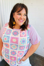 Load image into Gallery viewer, Lavender Flower Power Color Block Top