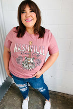 Load image into Gallery viewer, Rose Cotton NASHVILLE Music City Graphic Tee