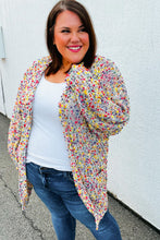 Load image into Gallery viewer, Ivory Popcorn Long Sleeve Open Sweater Cardigan