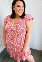 Load image into Gallery viewer, French Rose Floral Babydoll Midi Dress