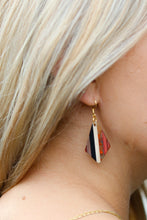 Load image into Gallery viewer, Multicolor Wood &amp; Resin Geometric Drop Earrings