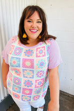 Load image into Gallery viewer, Lavender Flower Power Color Block Top