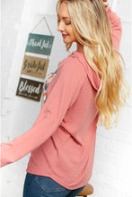 Load image into Gallery viewer, Leopard Thermal Yoke Brushed Hacci Cross Stitch Hoodie
