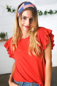 USA Flag Stretchy Knit Twist Headband