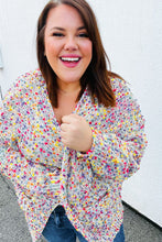 Load image into Gallery viewer, Ivory Popcorn Long Sleeve Open Sweater Cardigan