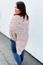 Load image into Gallery viewer, Ivory Popcorn Long Sleeve Open Sweater Cardigan