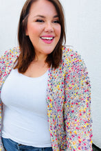 Load image into Gallery viewer, Ivory Popcorn Long Sleeve Open Sweater Cardigan