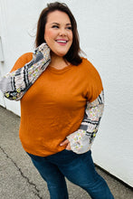 Load image into Gallery viewer, Ginger Hacci Drop Shoulder Paisley Bubble Sleeve Top