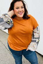 Load image into Gallery viewer, Ginger Hacci Drop Shoulder Paisley Bubble Sleeve Top
