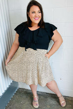 Load image into Gallery viewer, Two Fer Ruffle V Neck Leopard Woven Dress