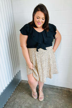 Load image into Gallery viewer, Two Fer Ruffle V Neck Leopard Woven Dress