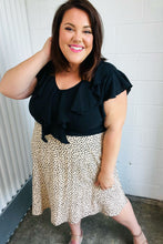 Load image into Gallery viewer, Two Fer Ruffle V Neck Leopard Woven Dress