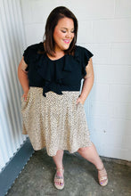 Load image into Gallery viewer, Two Fer Ruffle V Neck Leopard Woven Dress
