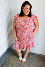Load image into Gallery viewer, French Rose Floral Babydoll Midi Dress