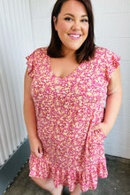 Load image into Gallery viewer, French Rose Floral Babydoll Midi Dress