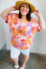 Load image into Gallery viewer, Lilac Tropical Floral Print Woven Top