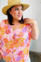 Load image into Gallery viewer, Lilac Tropical Floral Print Woven Top