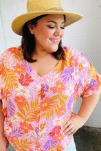 Load image into Gallery viewer, Lilac Tropical Floral Print Woven Top