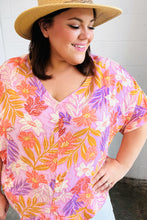 Load image into Gallery viewer, Lilac Tropical Floral Print Woven Top