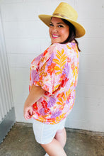 Load image into Gallery viewer, Lilac Tropical Floral Print Woven Top