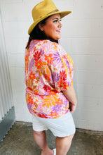 Load image into Gallery viewer, Lilac Tropical Floral Print Woven Top
