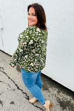 Load image into Gallery viewer, Olive Floral Print Babydoll Top