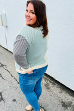 Load image into Gallery viewer, Feeling Casual Rust &amp; Olive Two-Tone Knit Color Block Top